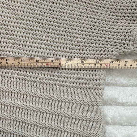 LUCKY BRAND Textured Hoodie in Straw Heat Knit Beige Small - Picture 8 of 10